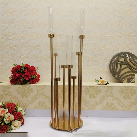 Progressively taller wedding candle holder 9695