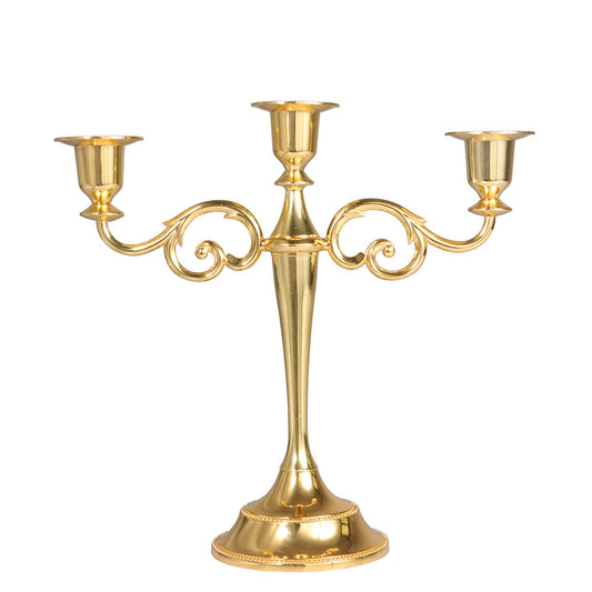 3arms gold vintage candle holder WL00021