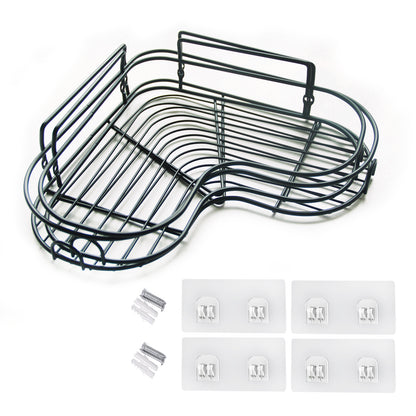 VANLAMNI Steel Wire Corner Heart-Shape Shower Shelf