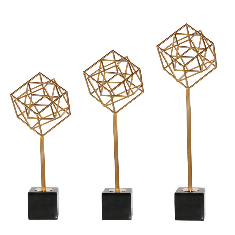 Metal square line ornaments WL00486.487.488