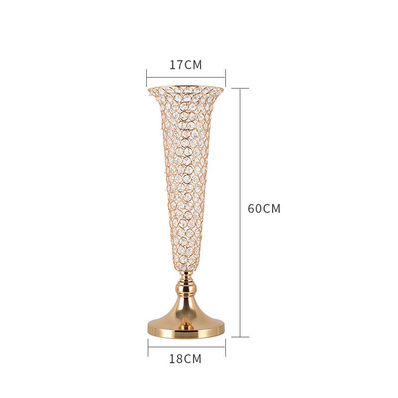 European-style crystal horn-shaped flower decorative ornament  9701