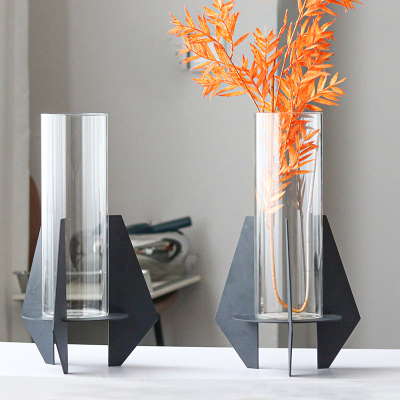 Minimalist geometric glass flower arrangement WL00304.305