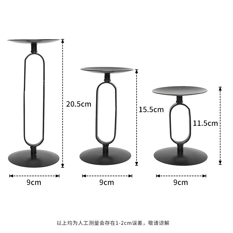 3 PCS Iron hollowed out candle holder WL00096