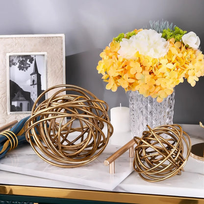 Metal rattan ball ornaments WL00484.485