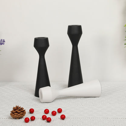 Black white high foot candle holder WL00126.127