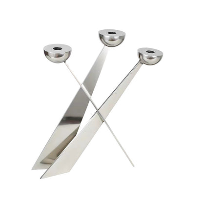 Stainless steel candle holder ornament WL00351