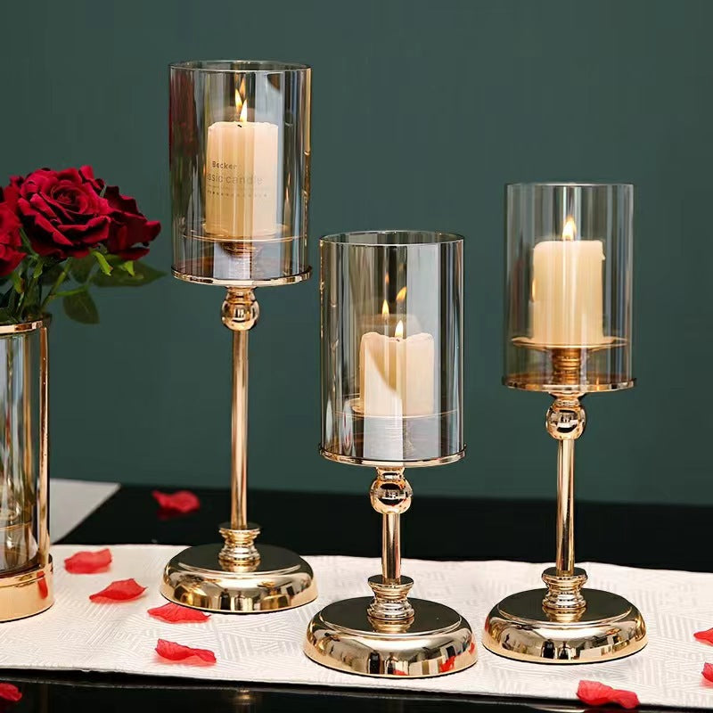 Retro style wax glass candle holder WL00369.370.371.372.373.374