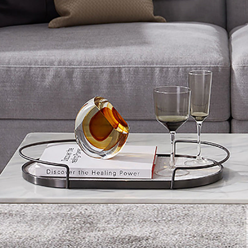 Oval metal tray WL00160