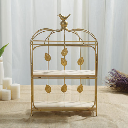 Double layered birdcage wooden dessert table WL00414