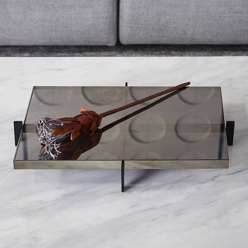 Light luxury metal glass tray WL00179.180