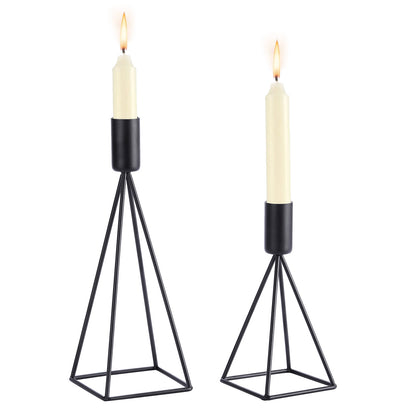 Black high footed candlestick WL00147