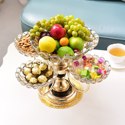 Rotating multi-layer glass fruit tray WL00526.527