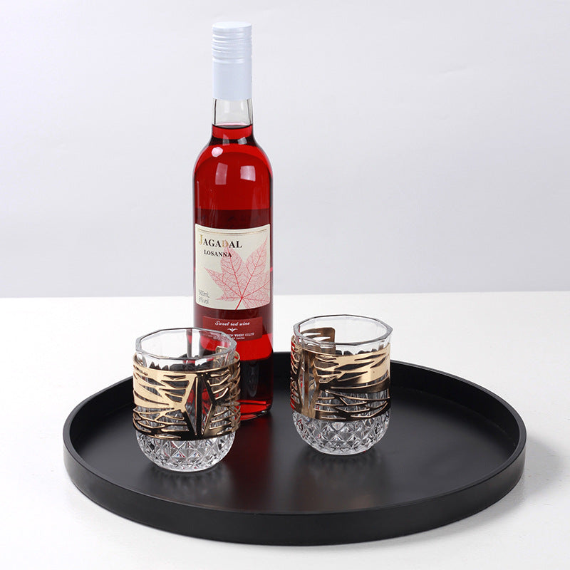 Metal circular tea set tray WL00237.238