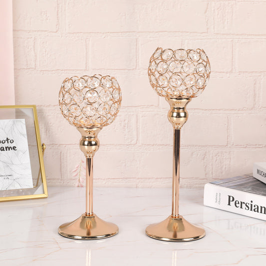 Crystal Ball Candle Stand WL00143.144