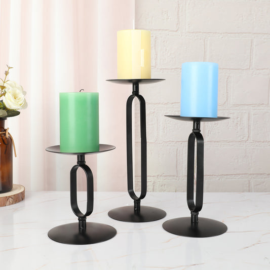 3 PCS Iron hollowed out candle holder WL00096