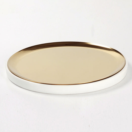 Art circular metal tray WL00265