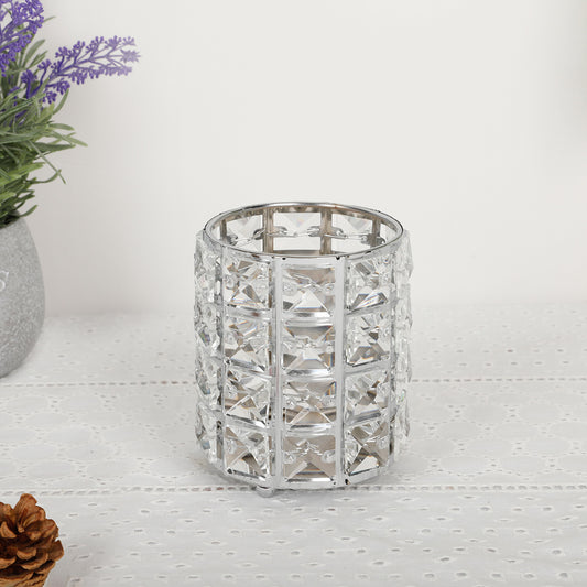 Ornamentos para vaso de cristal dourado e prateado WL00120.121