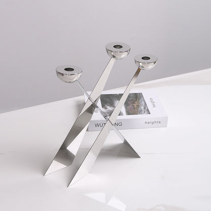 Stainless steel candle holder ornament WL00351