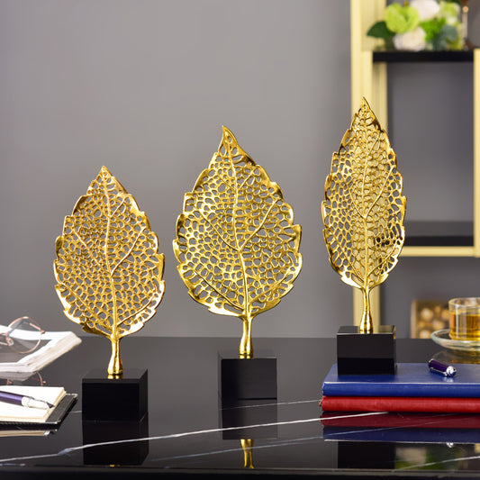 Metal leaf ornaments WL00493.494.495