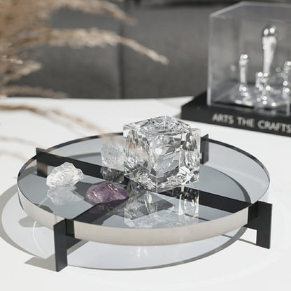 Light luxury metal glass tray WL00179.180