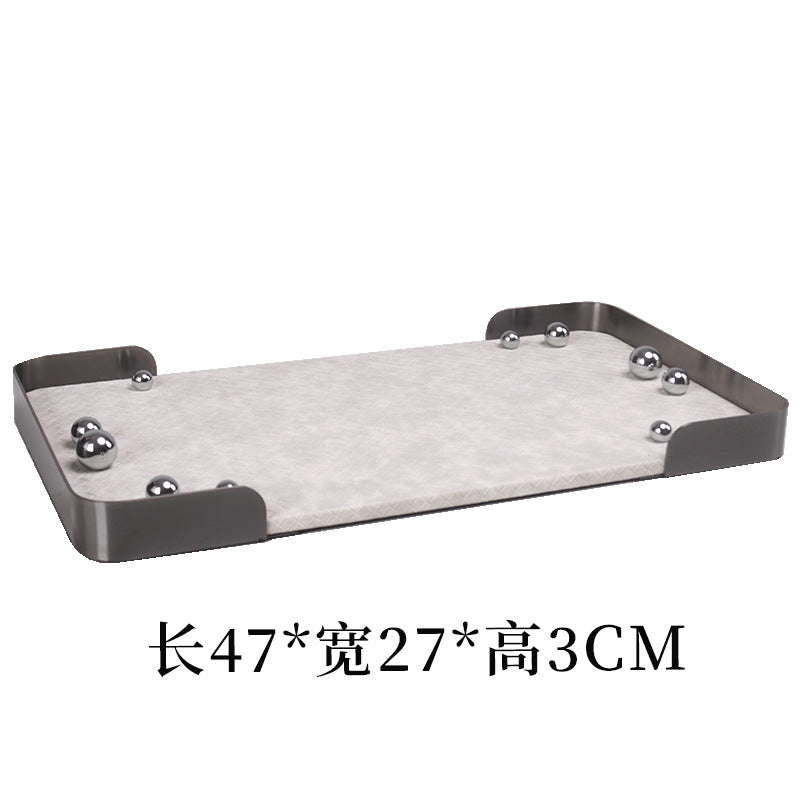 Leather rectangular tray WL00260.261