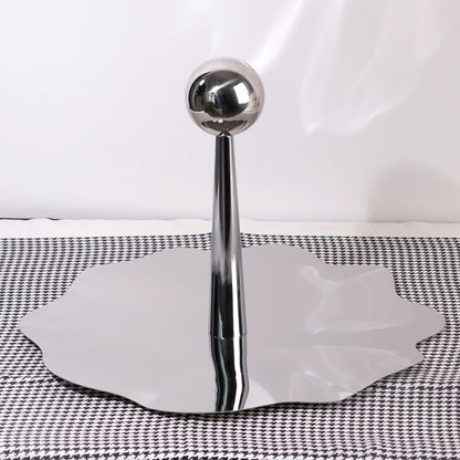 Metal irregular circular tray WL00251