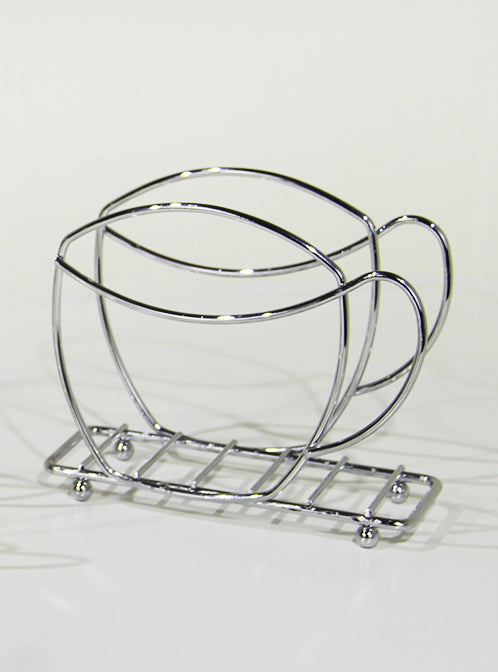 Tea Cup Shaped Metal Napkin Holder